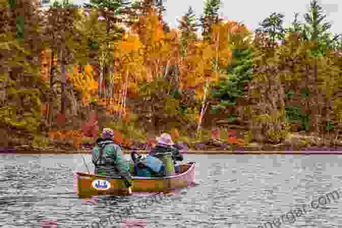 A Group Of People Canoeing In The Boundary Waters Wilderness. Canoeing The Boundary Waters Wilderness: A Sawbill Log