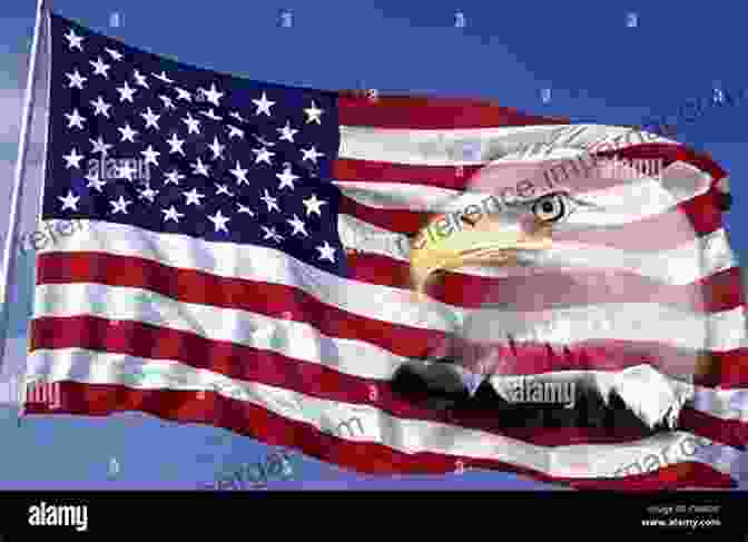 A Large American Flag Waving In The Wind Against A Blue Sky Star Spangled Banner (Symbols Of Freedom)