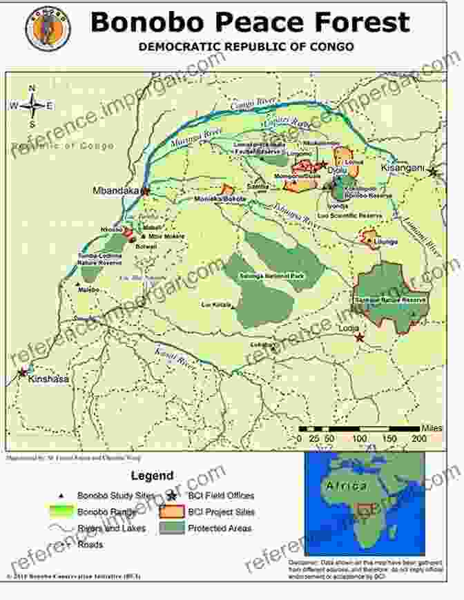 A Map Of The Bonobo Peace Forest, A Protected Area Established To Safeguard Bonobo Populations In The Congo Empty Hands Open Arms: The Race To Save Bonobos In The Congo And Make Conservation Go Viral