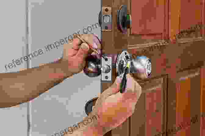 A Person Replacing A Door Lock On A Wooden Door. How To Add Or Replace Door Locks (Doc Handy S Home Repair Improvement 1)