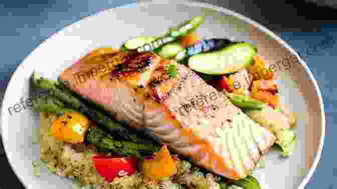 A Plate Of Grilled Salmon With Roasted Vegetables And Quinoa The Hairy Dieters Make It Easy: Lose Weight And Keep It Off The Easy Way