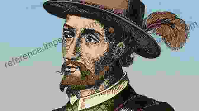 A Portrait Of Juan Ponce De León, The Spanish Explorer Who Discovered Florida, With A Map Of His Explorations In The Background. Hidden History Of Florida James C Clark